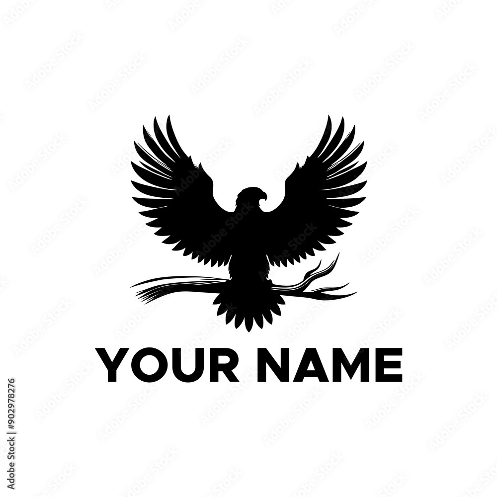 Obraz premium black eagle vector