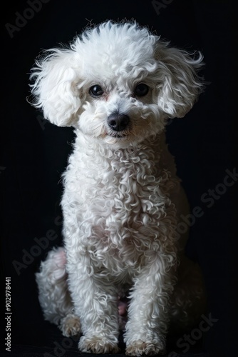 Adorable Bichon Frise Dog Portrait