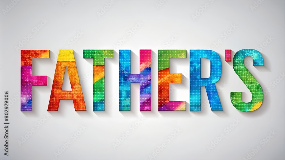 Happy Father's Day: A Colorful Celebration of Dad AI generated Happy Father's Day: A Colorful Celebration of Dad AI generated