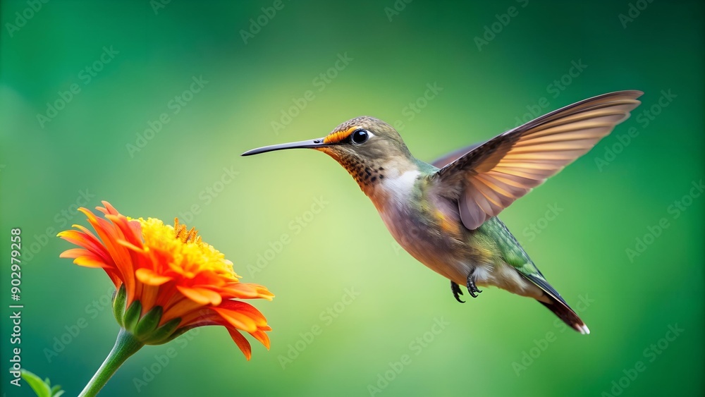 Hummingbird's Symphony: A Vibrant Dance of Color and Movement AI generated Hummingbird's Symphony: A Vibrant Dance of Color and Movement AI generated