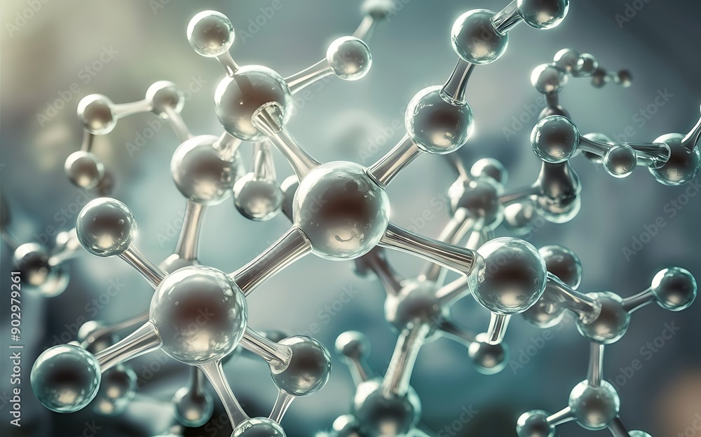 3d illustration of molecule model. Science background wit 3d illustration of molecule model. Science background wit