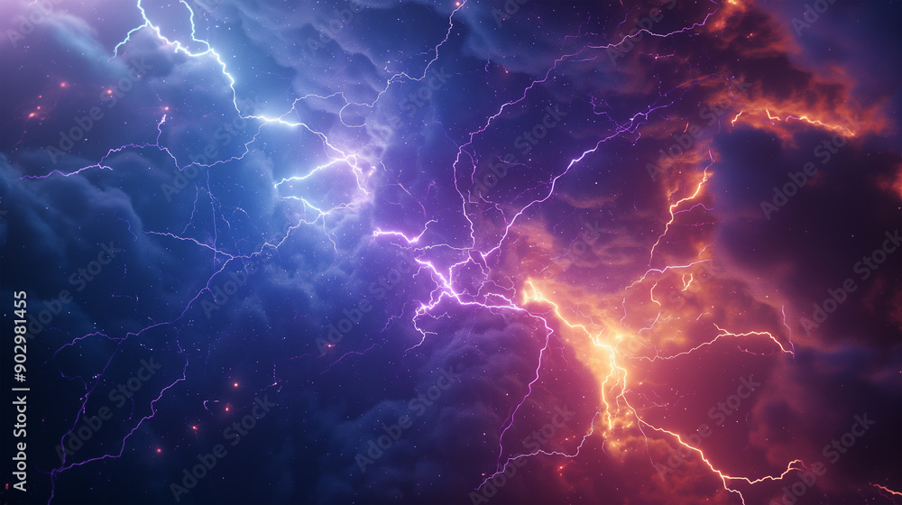 The Lightning effect background isolation, Illustration The Lightning effect background isolation, Illustration