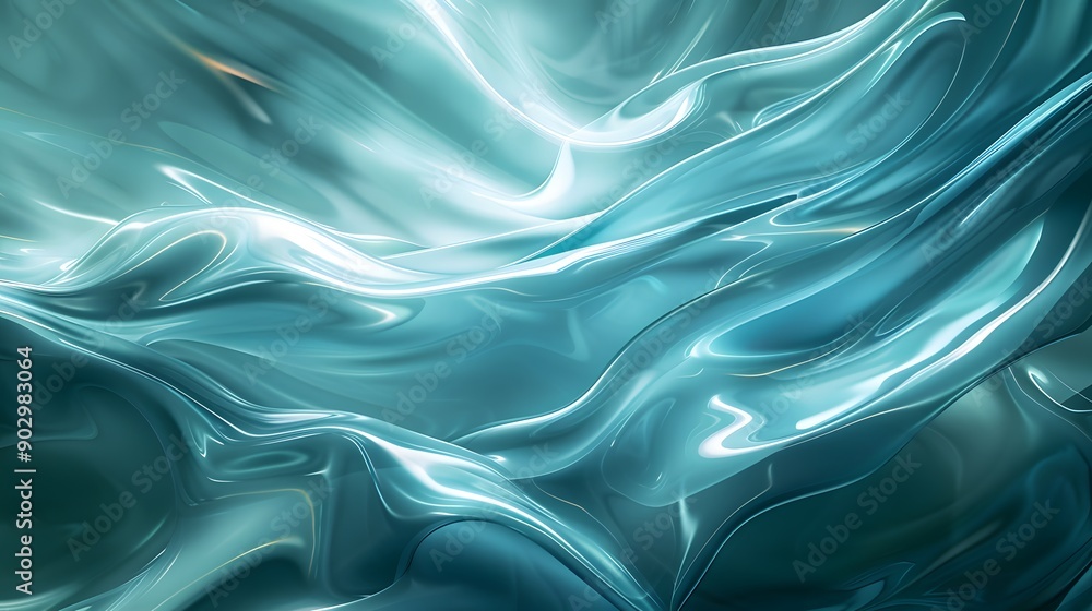 Ethereal Waves of Aqua: A Fluid Abstract Design Ethereal Waves of Aqua: A Fluid Abstract Design