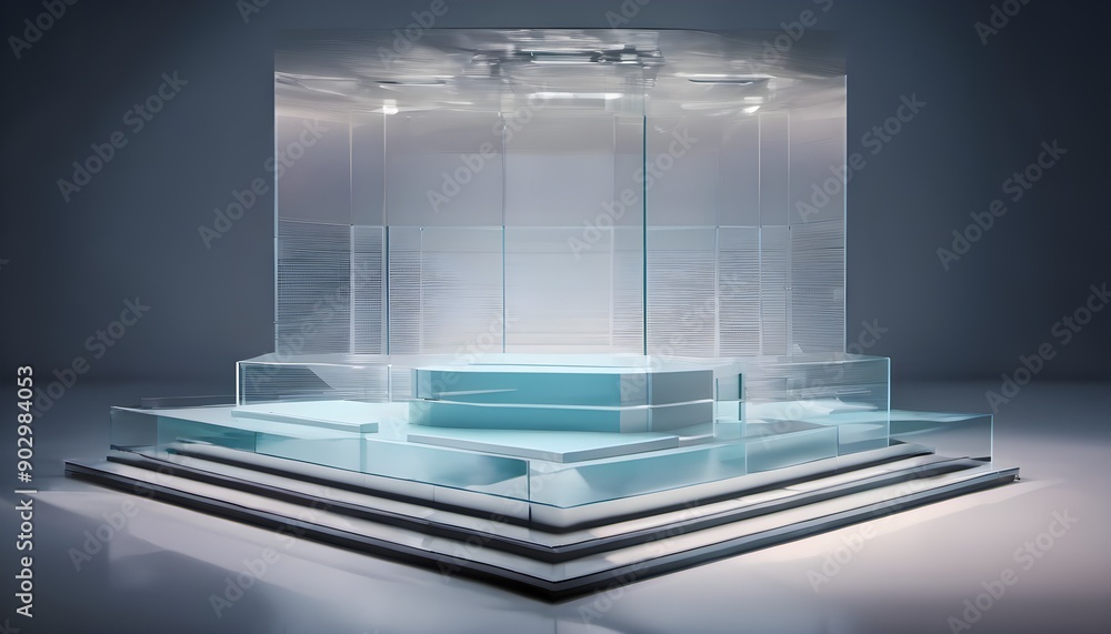 A view of a Glass container in 3D A view of a Glass container in 3D