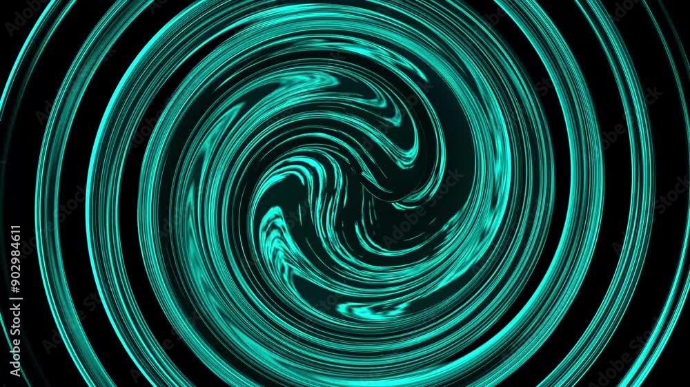 Cyan spiral swirling on black background, vibrant and dynamic design suitable for abstract backgrounds, technology concepts, and modern art themes. Cyan spiral swirling on black background, vibrant and dynamic design suitable for abstract backgrounds, technology concepts, and modern art themes.