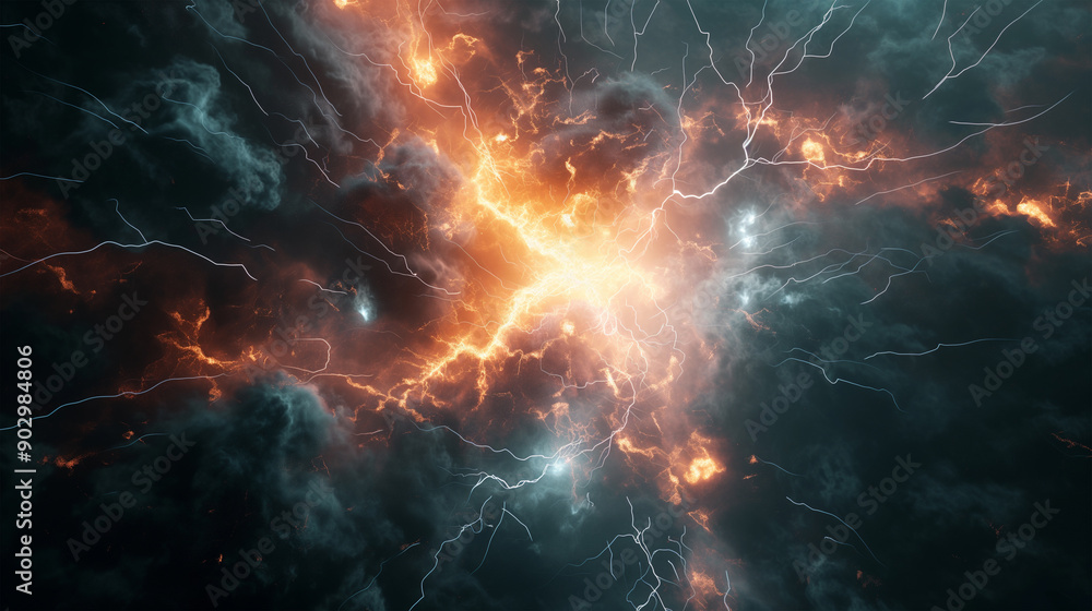 The Lightning effect background isolation, Illustration The Lightning effect background isolation, Illustration