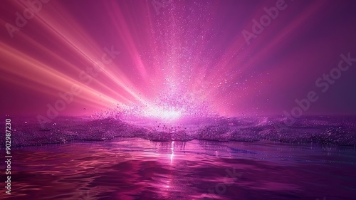 Purple Burst Over Water Surface