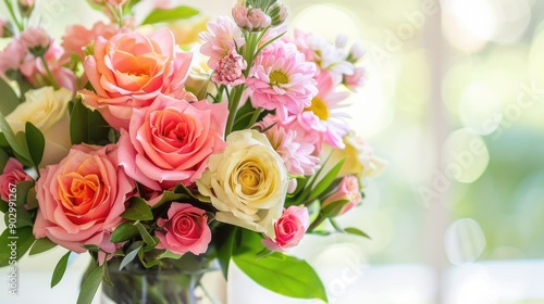 Beautiful flowers arranged in a vase, capturing the essence of happiness and natural beauty