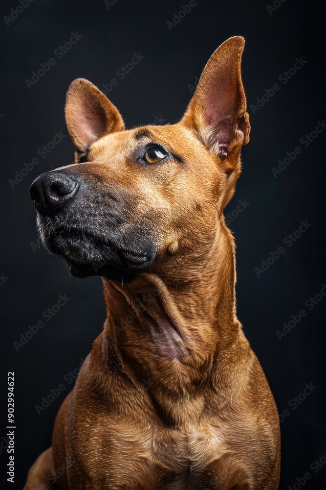 Close-up of Bull Terrier with Focused Expression Close-up of Bull Terrier with Focused Expression