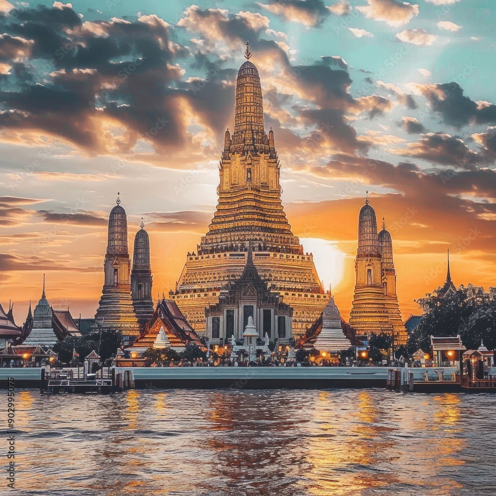 Fototapeta premium Thai Style in wat arun** -