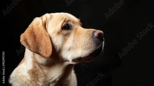 a close up of a dog