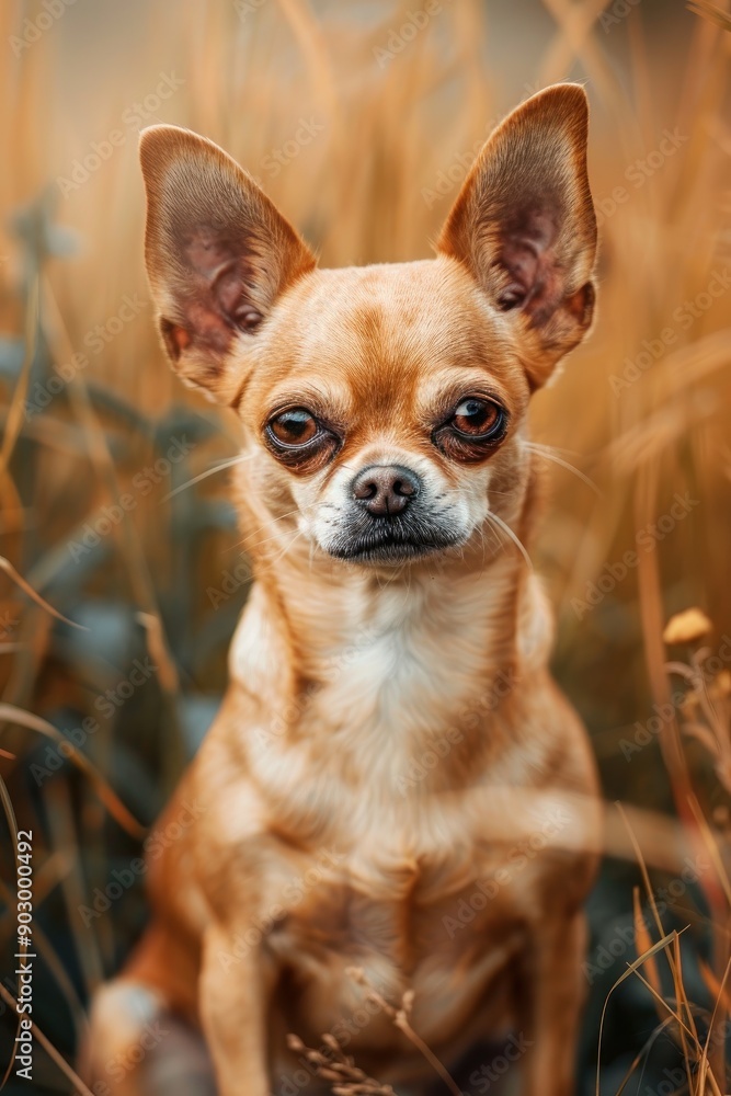 Long-Haired Chihuahua in Profile Long-Haired Chihuahua in Profile