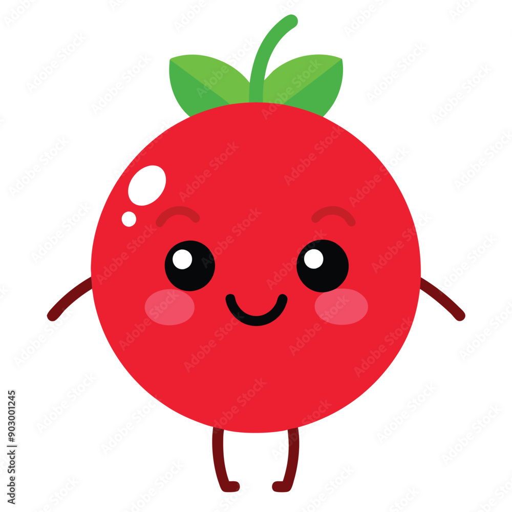 Obraz premium a funny smiling Currant, cartoon character, vector illustration,