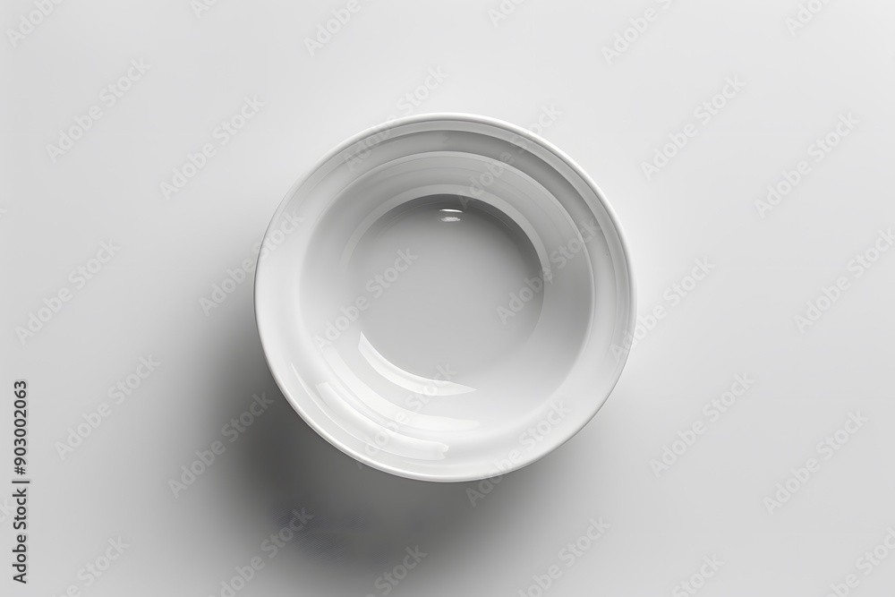 Minimalist White Bowl on a Clean Surface Minimalist White Bowl on a Clean Surface