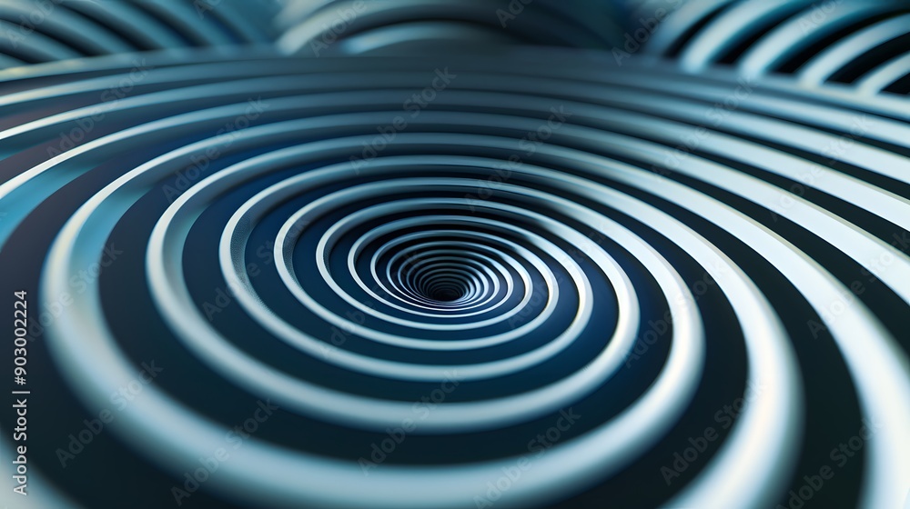 Obraz premium A mesmerizing 3D geometric background with concentric circles forming an optical illusion