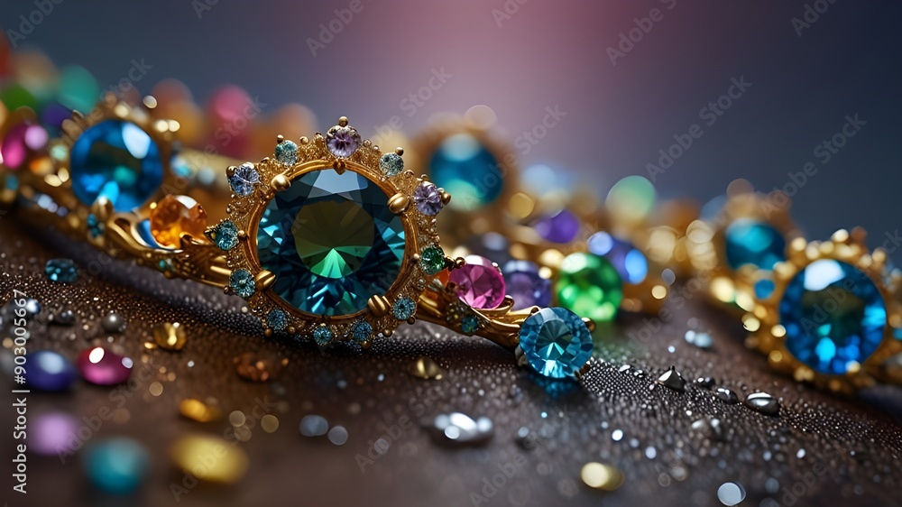 the crown of rainbow-colored jewels. the crown of rainbow-colored jewels.
