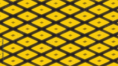 Seamless geometric pattern with pink diamonds on black background.