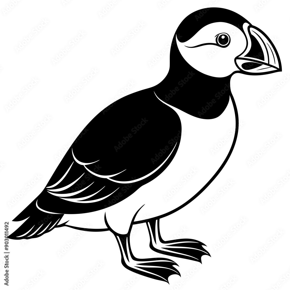 Obraz premium black and white bird, bird, illustration of a bird, illustration of an eagle, Black and White Illustration of a Majestic Eagle - Detailed Bird Artwork and Monochrome Design