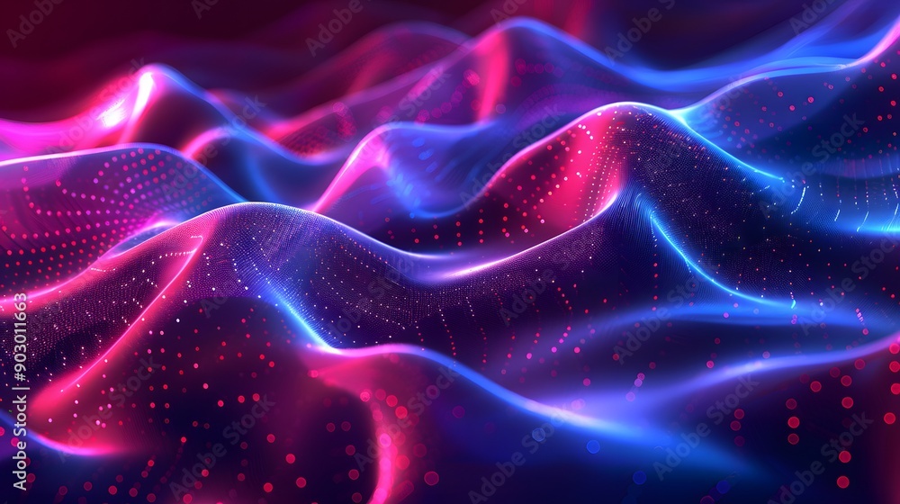 Vibrant Waves of Light: A Stunning Abstract Visualization Vibrant Waves of Light: A Stunning Abstract Visualization