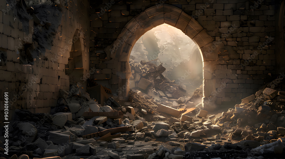 Fototapeta premium old abandoned factory. Generative AI