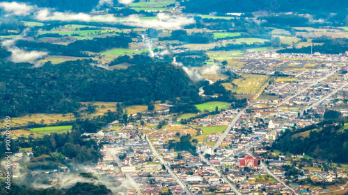 Urubici in Santa Catarina, Brazil. Aerial view.