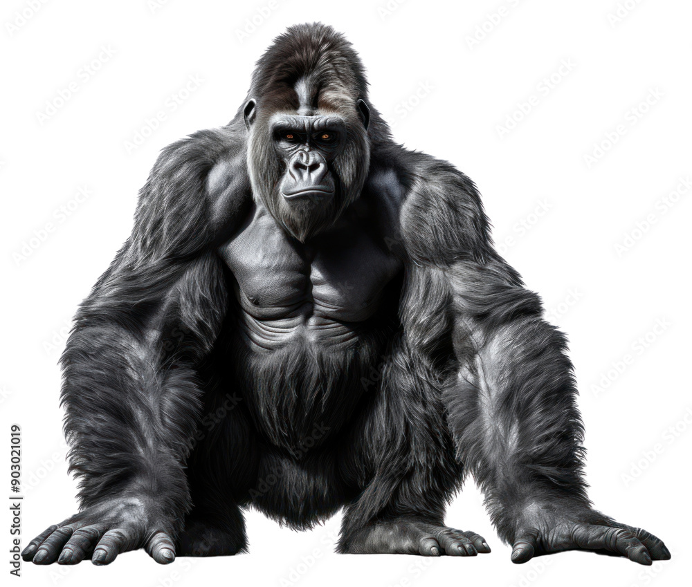 Fototapeta premium PNG Gorilla wildlife monkey mammal.
