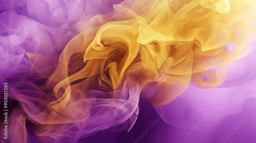 Fototapeta premium yellow and purple smoke texture background