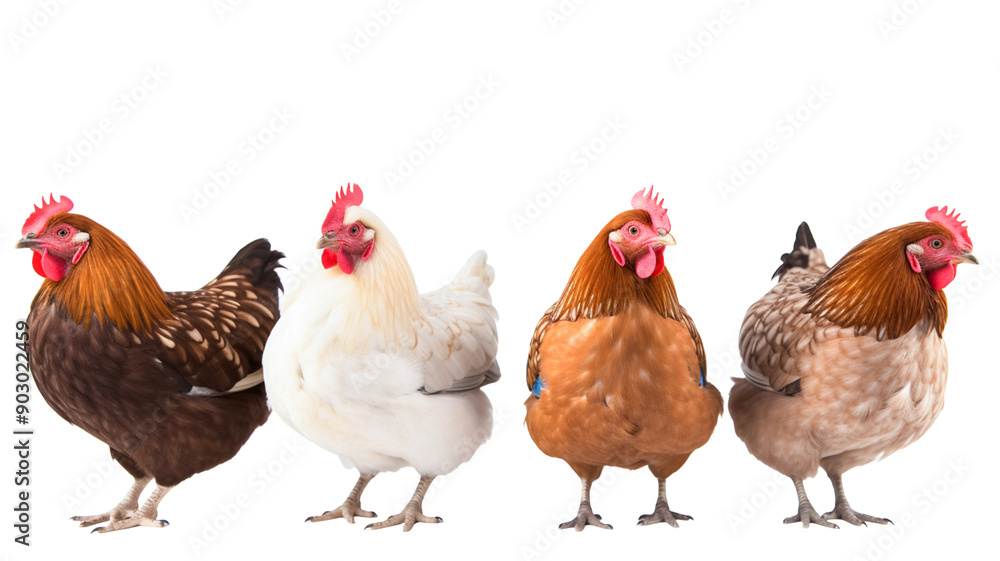 Chicken isolated png element set on transparent background.
Chicken isolated png element set on transparent background.
