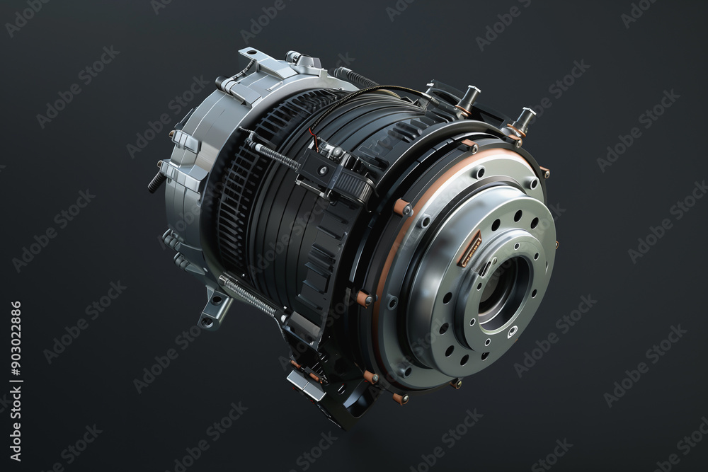 Complex Mechanical Engine Part with Copper and Steel Components
Complex Mechanical Engine Part with Copper and Steel Components
