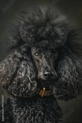 Close-Up of Curly Poodle Face