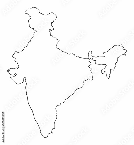 Obraz na płótnie India outline map w salonie