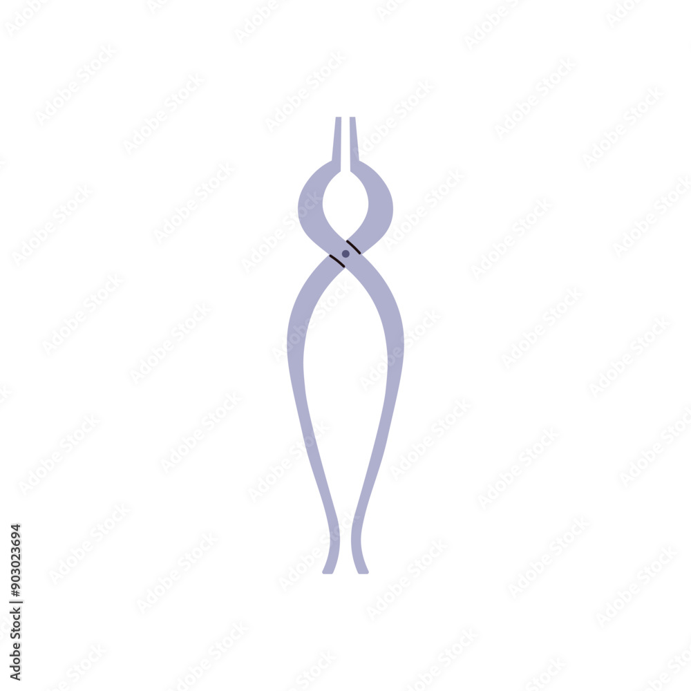 Vector illustration of clamps, a tool for the production of forge iron. Vector illustration of clamps, a tool for the production of forge iron.