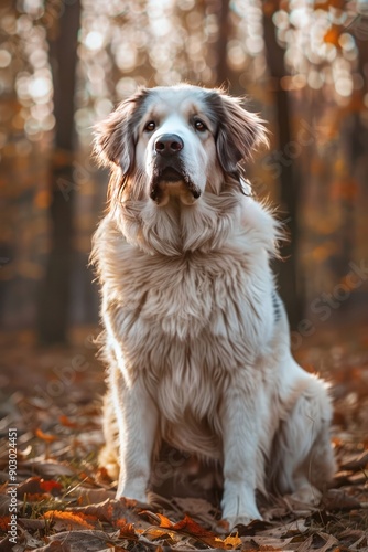 Portrait of a Pyrenean Mastiff dog