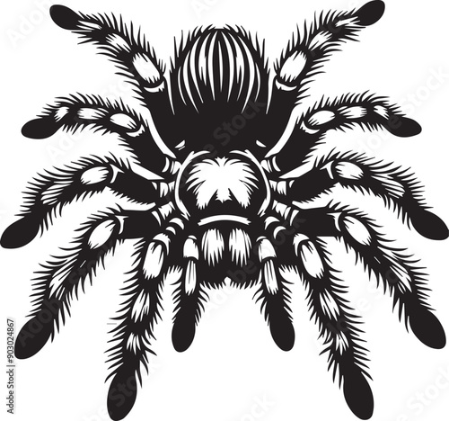 Tarantula vector silhouette illustration logo art