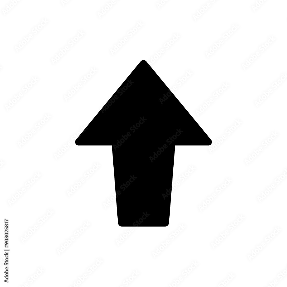 Up arrow silhouette icon with simple and modern design Up arrow silhouette icon with simple and modern design
