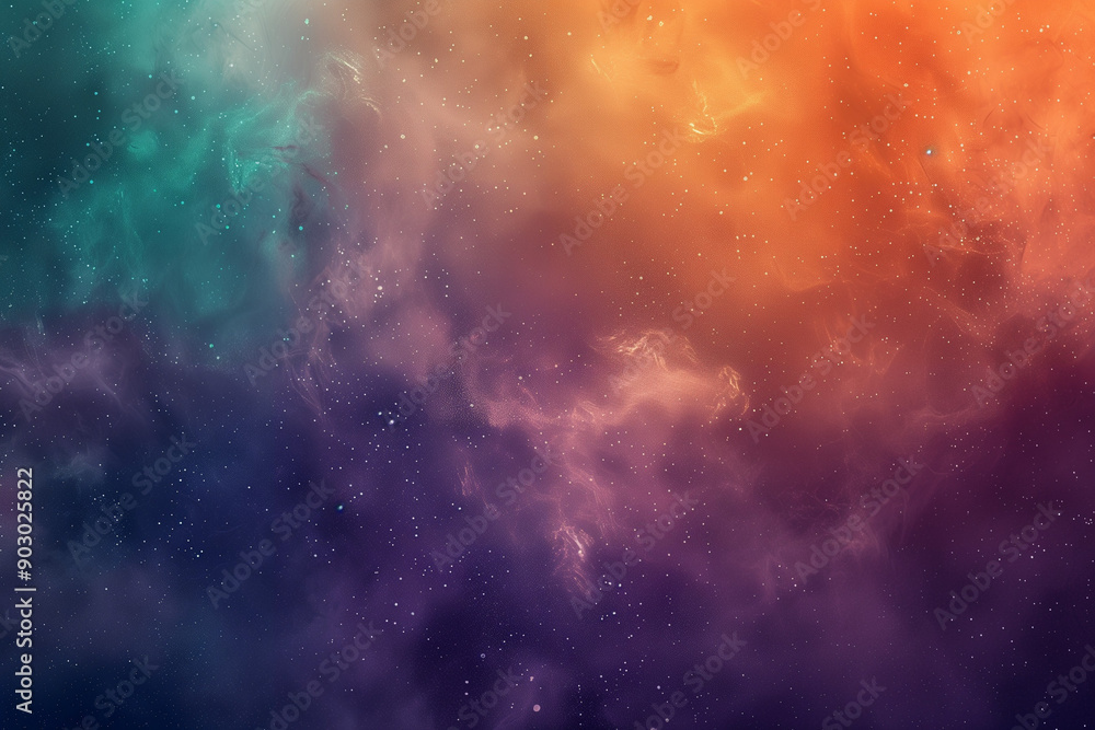 Fototapeta premium Cosmic Nebula in Vivid Colors