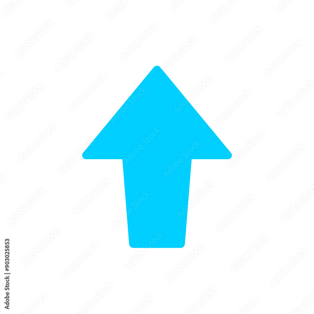 Blue up arrow icon with simple and modern design Blue up arrow icon with simple and modern design