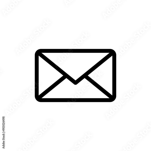 Email, message icon in generic style. Envelope sign symbol