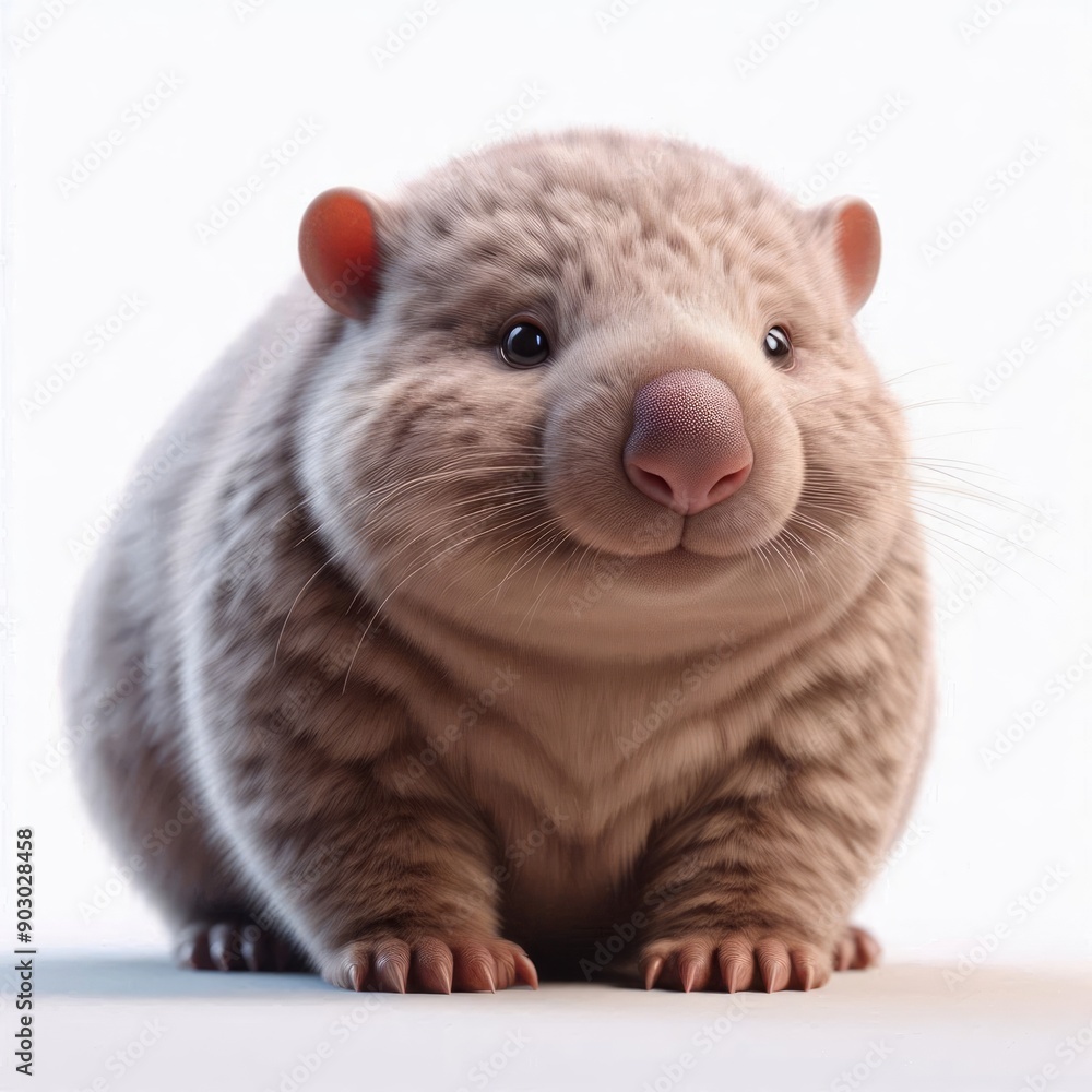 Obraz premium rat on a white background