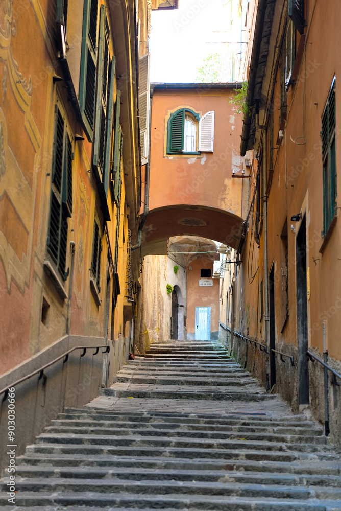Obraz premium salina dinegro historical center of genoa italy
