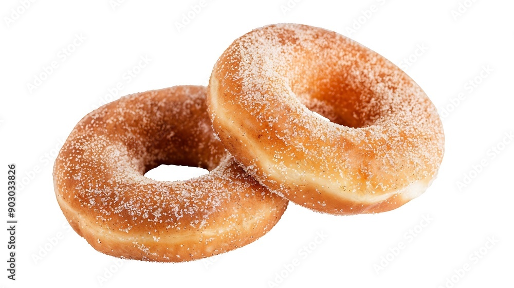 Donuts isolated on white background : Generative AI Donuts isolated on white background : Generative AI