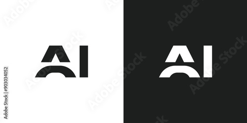 Vector Letter AI Logo Design