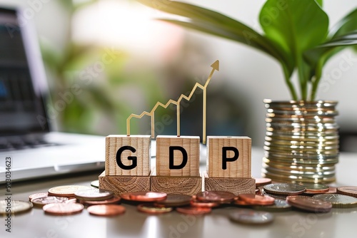 Growth in the idea of gross domestic product, or GDP, the term 