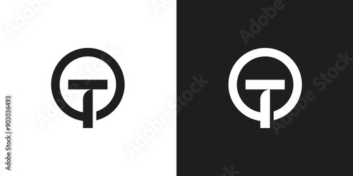 Vector Letter T CIrcle Logo Design