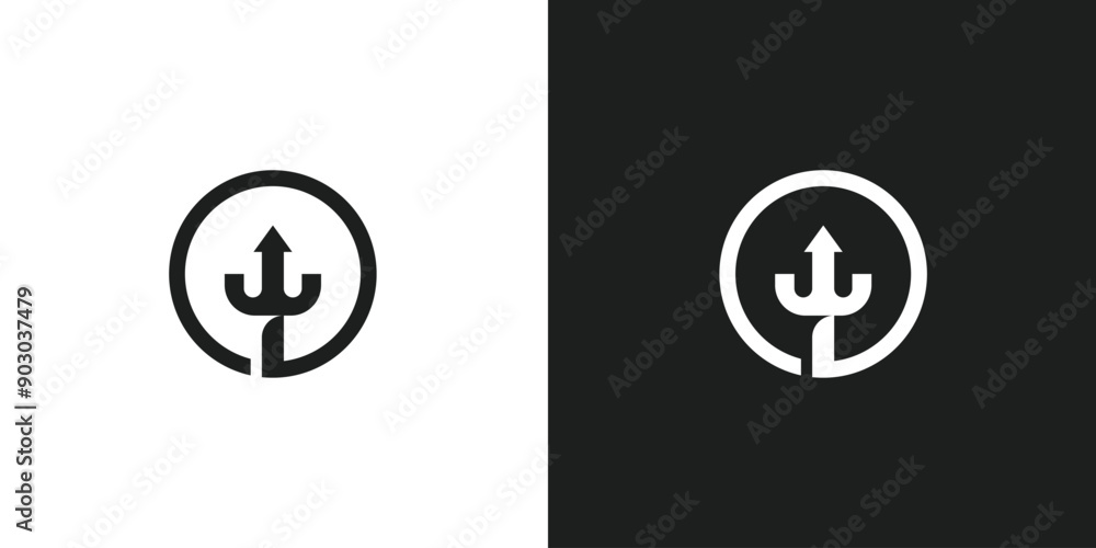Vector Letter TW Trident Arrow Up Logo Design Vector Letter TW Trident Arrow Up Logo Design