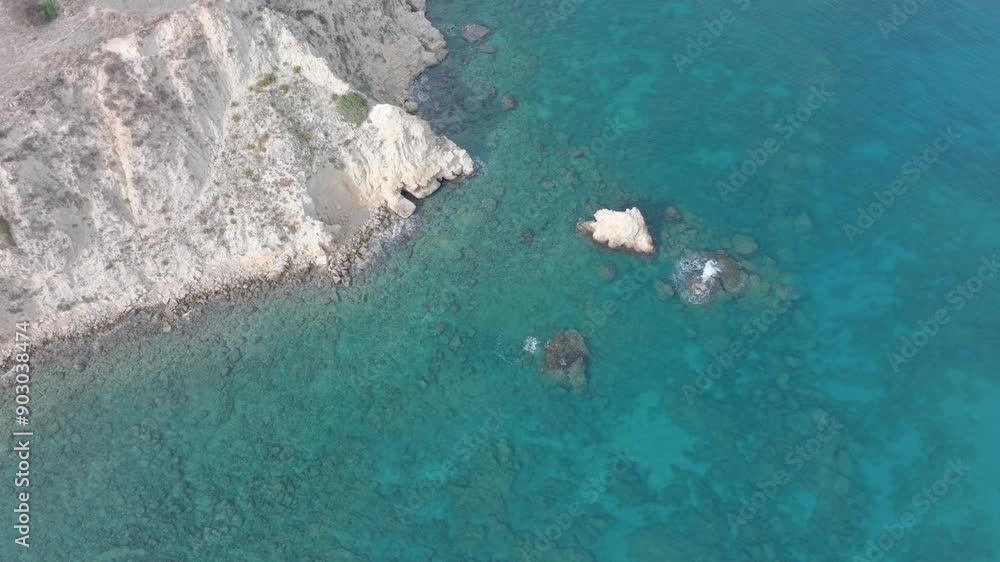 Aerial drone shot.View of famous beach in the summer, Crete, Greece. Famous beach with river and palm trees in Libyan sea. Tropical island, Panoramic view, Most beautiful beaches of Crete island Aerial drone shot.View of famous beach in the summer, Crete, Greece. Famous beach with river and palm trees in Libyan sea. Tropical island, Panoramic view, Most beautiful beaches of Crete island