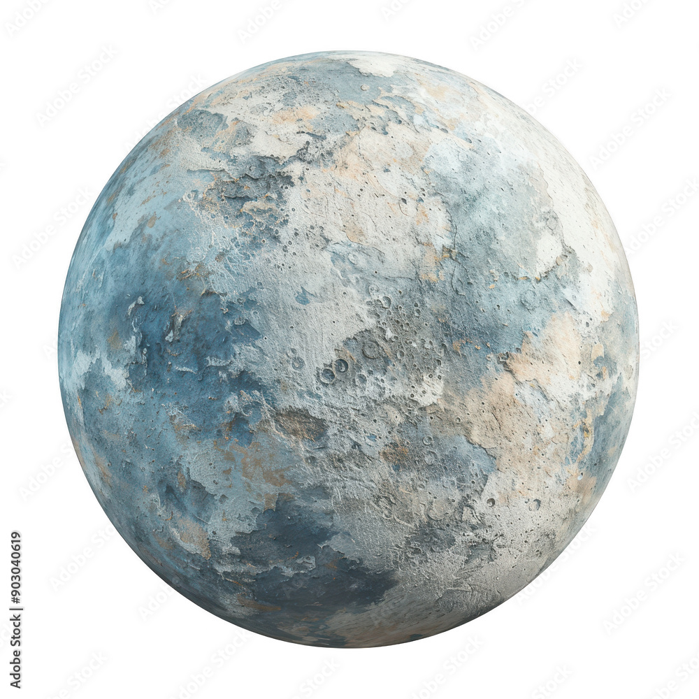Close-Up of the Moon: Detailed Lunar Surface With Craters and Shades of Grey and Blue Close-Up of the Moon: Detailed Lunar Surface With Craters and Shades of Grey and Blue