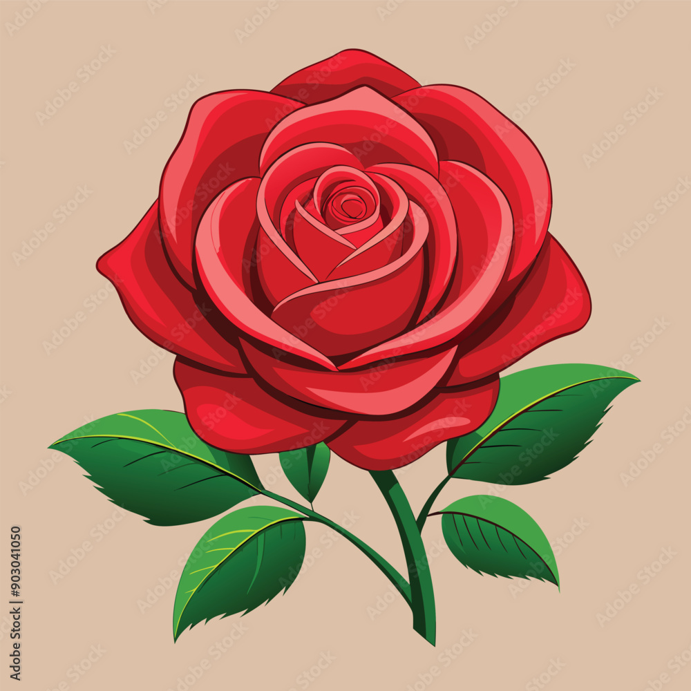 A beautiful rose design vector illustration download A beautiful rose design vector illustration download