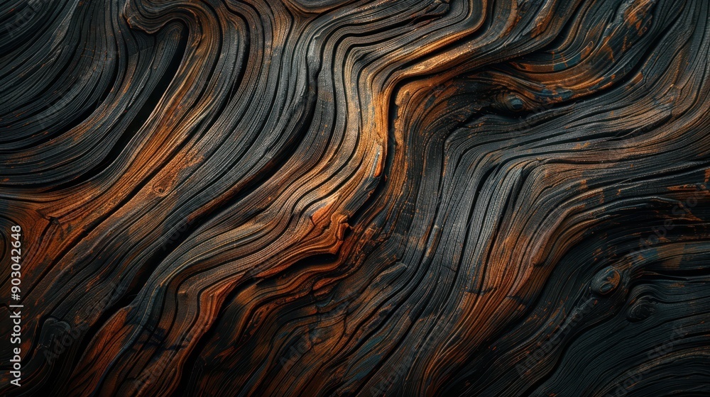 A high-contrast, dramatic wood background with deep, rich colors and prominent grain, adding depth and character to your design A high-contrast, dramatic wood background with deep, rich colors and prominent grain, adding depth and character to your design