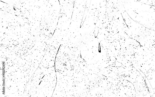 Grungy scratches black vintage design element in old distressed paper or border illustration vector.  Scratches grime and grungy lines for transparent vector overlay template.